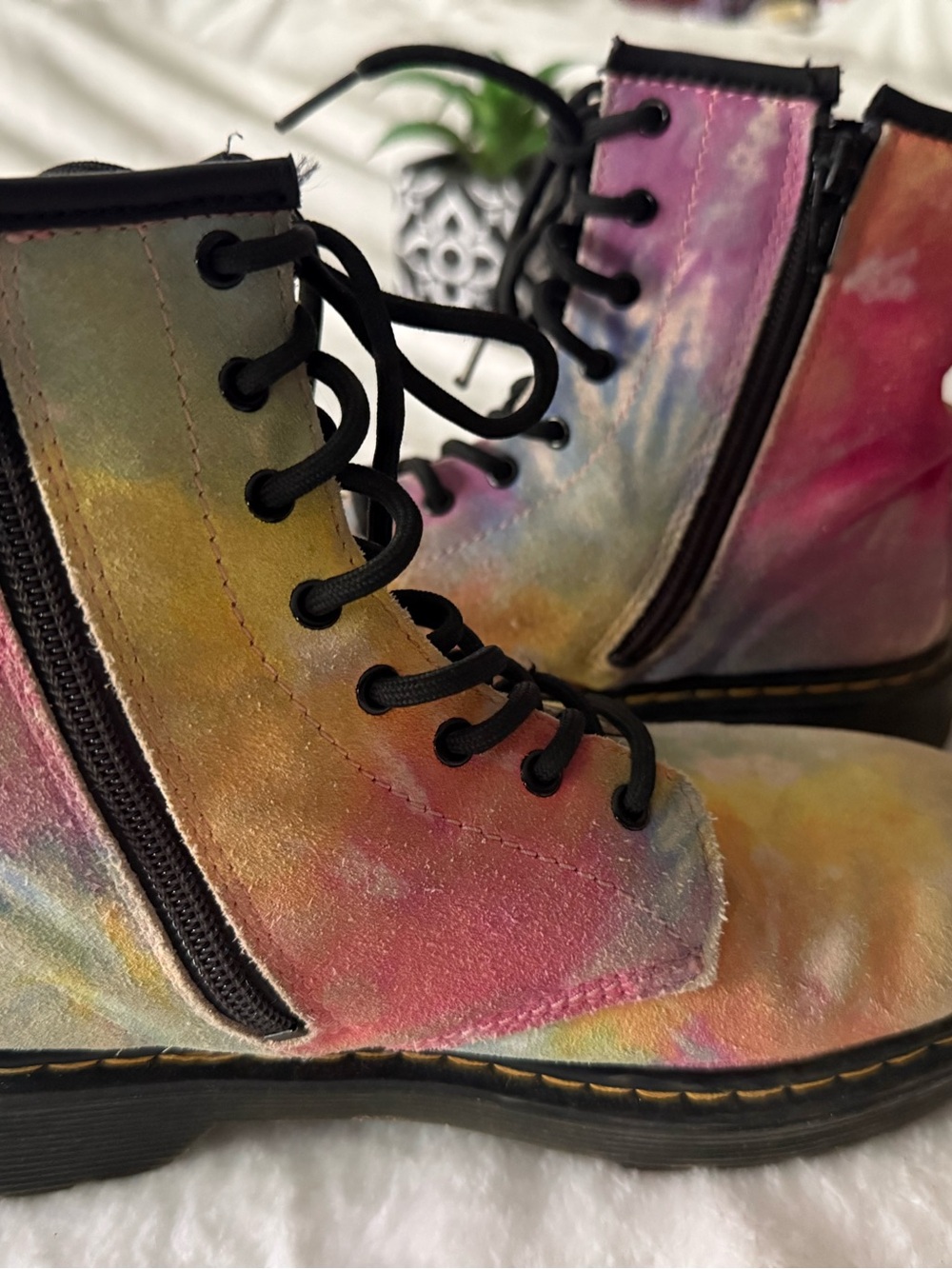 Dr. Martens 1460 Tie Dye Suede Boots size 6 women’s 5 men’s - Picture 13 of 16